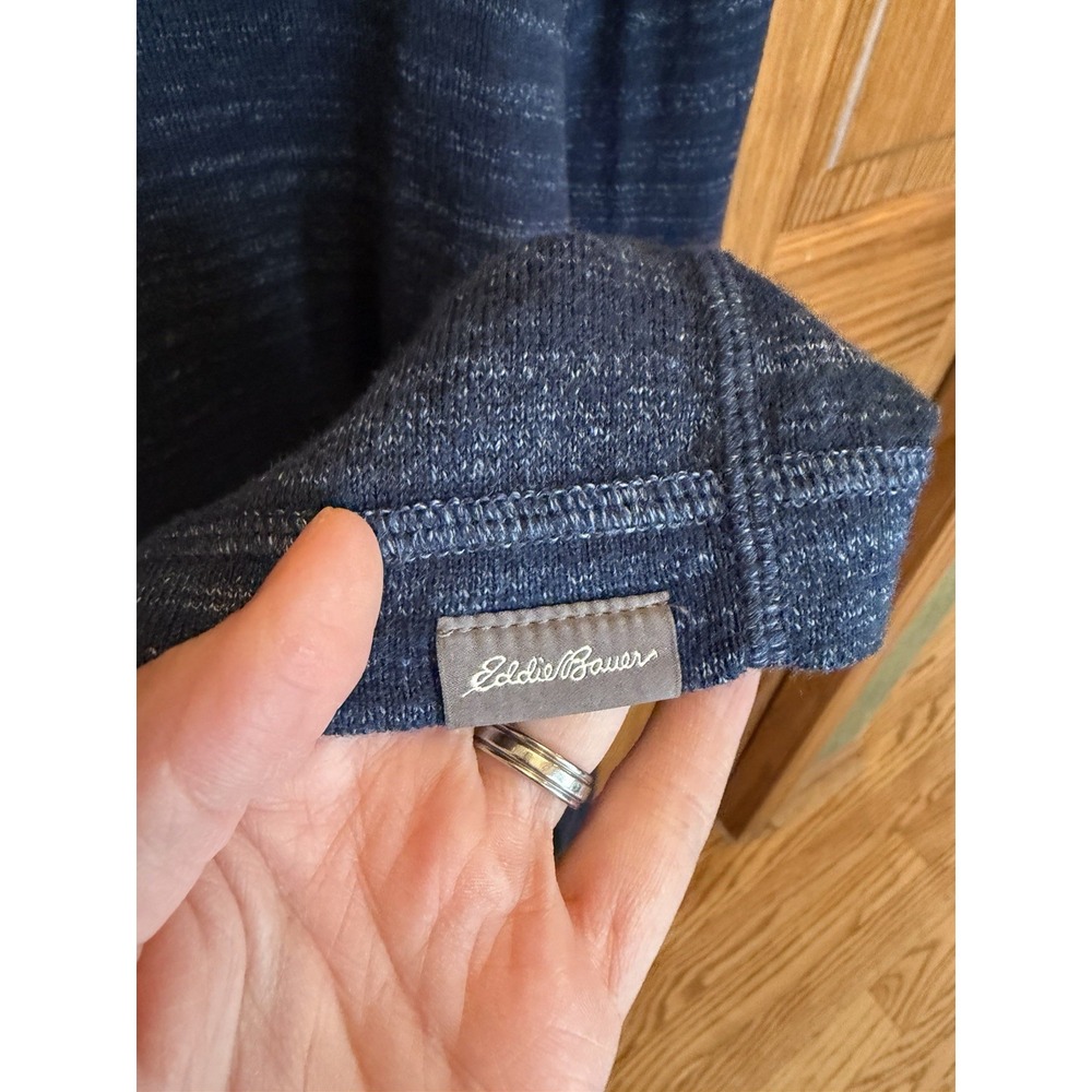 Eddie Bauer Men's Tall XL Wool Blend Sweater V-Neck Blue Long Sleeve NWT - Picture 3 of 8